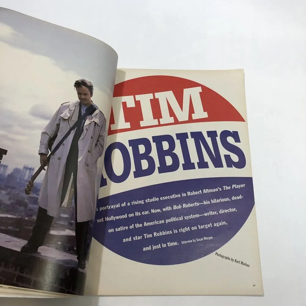 INTERVIEW Magazine, TIM ROBBINS, Sonic Youth, Martha Stewart, LYPSINKA August 92